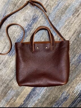 NWOT Portland leather mini crossbody tote bag